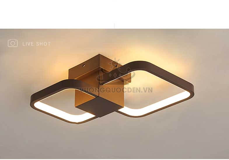 Đèn ốp trần LED hiện đại màu nâu cà phê PJ107-10